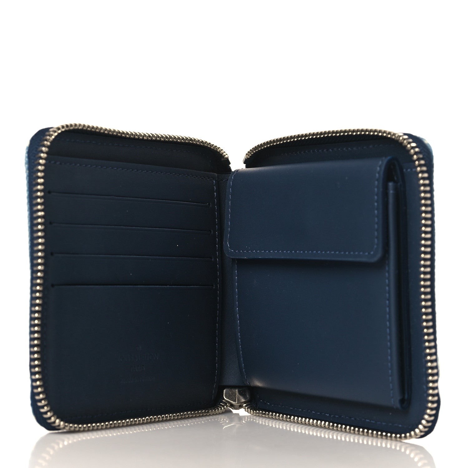 Louis Vuitton Hickory Stripes Denim Monogram Watercolor Wallet On Strap Blue 5 of 8
