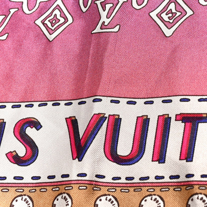 Louis Vuitton Silk Monogram LV World Square Scarf Multicolor 4 of 4