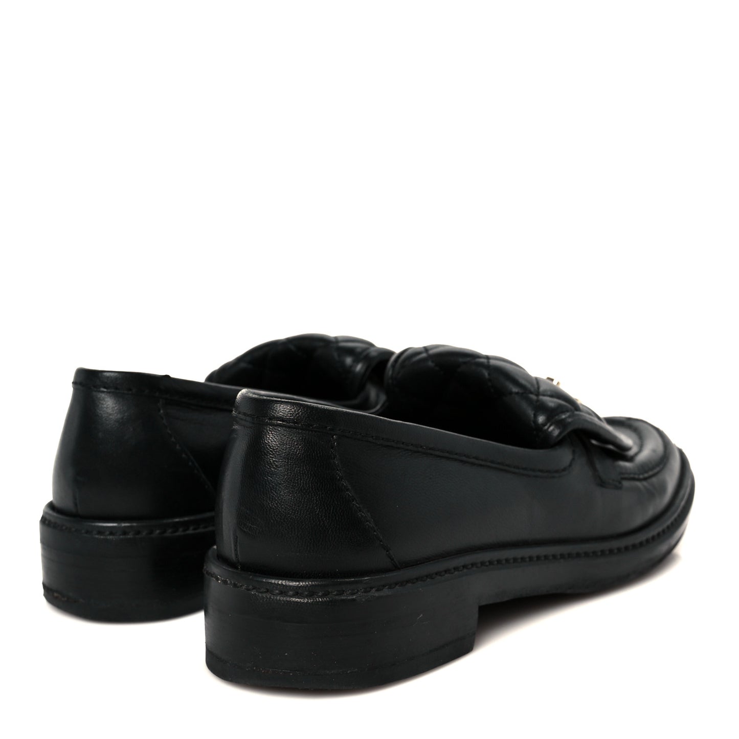 Lambskin Quilted CC Turnlock Loafers 37 Black