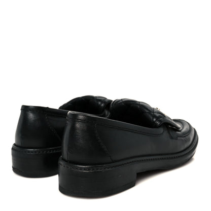 Chanel Lambskin Quilted CC Turnlock Loafers 37 Black 5 of 11