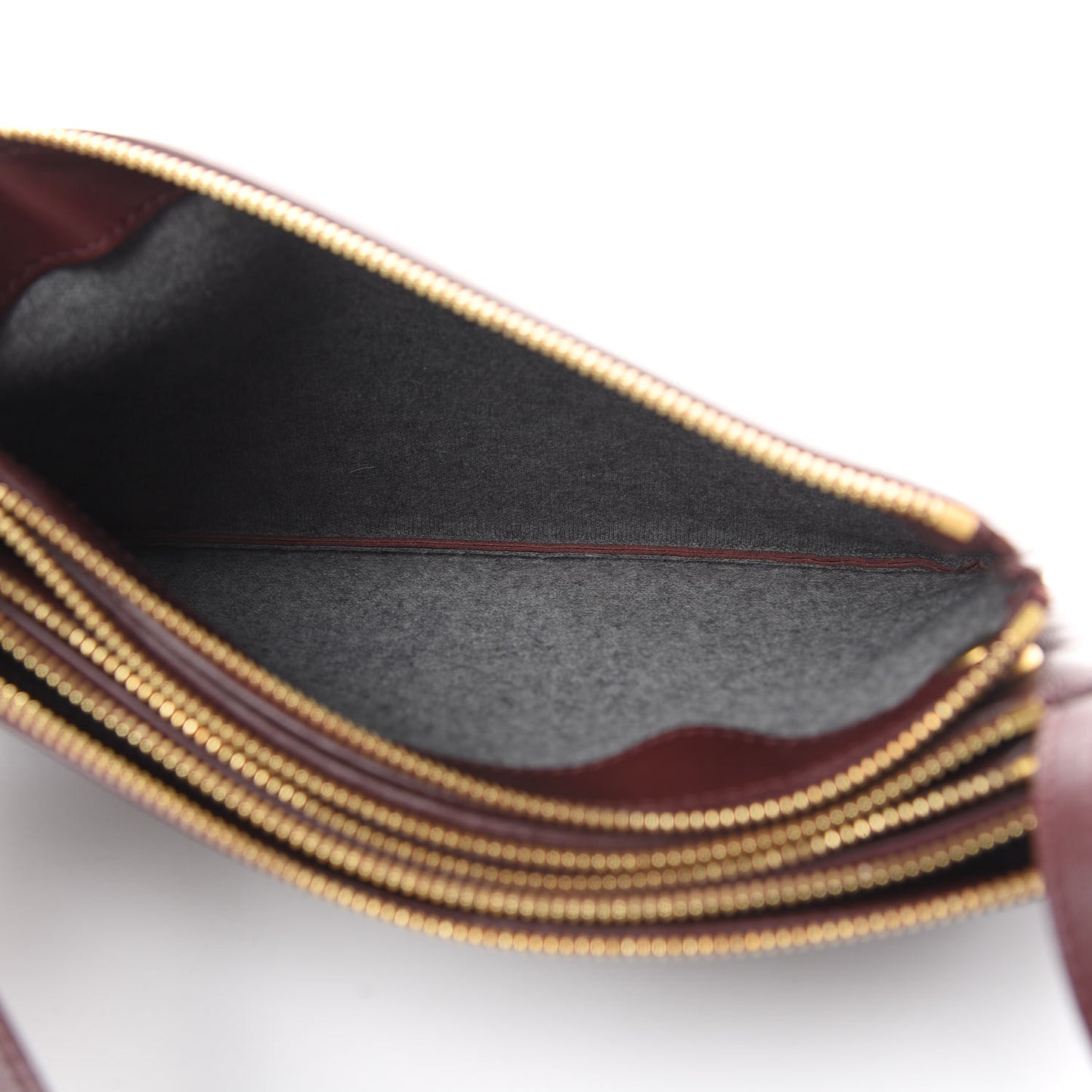 Lambskin Large Trio Crossbody Bag Burgundy