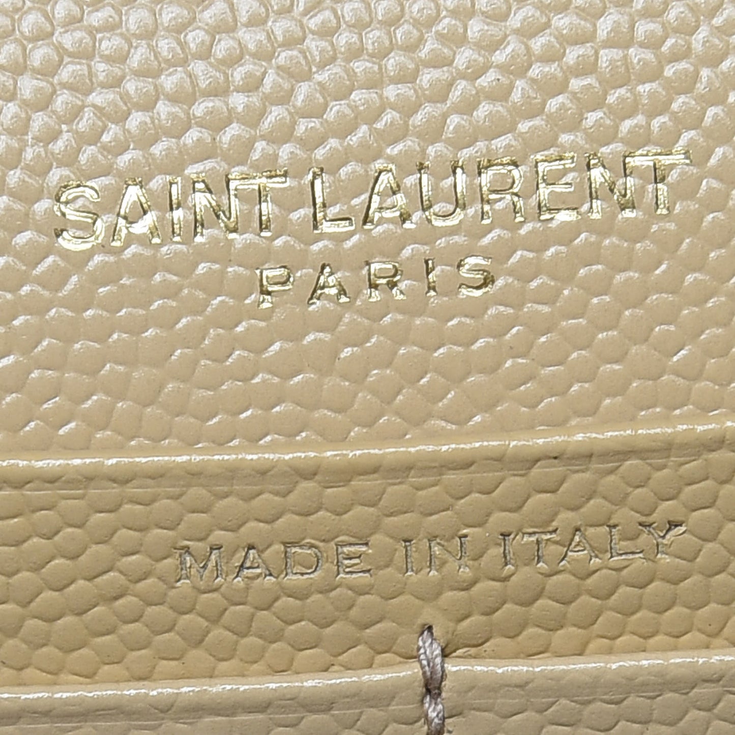 Grain De Poudre Matelasse Chevron Monogram Chain Wallet Deep Beige