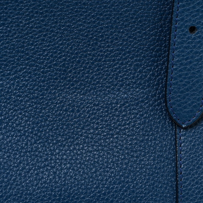 Mulberry Small Classic Grain Calfskin Bayswater Double Zip Tote Blue 14 of 16