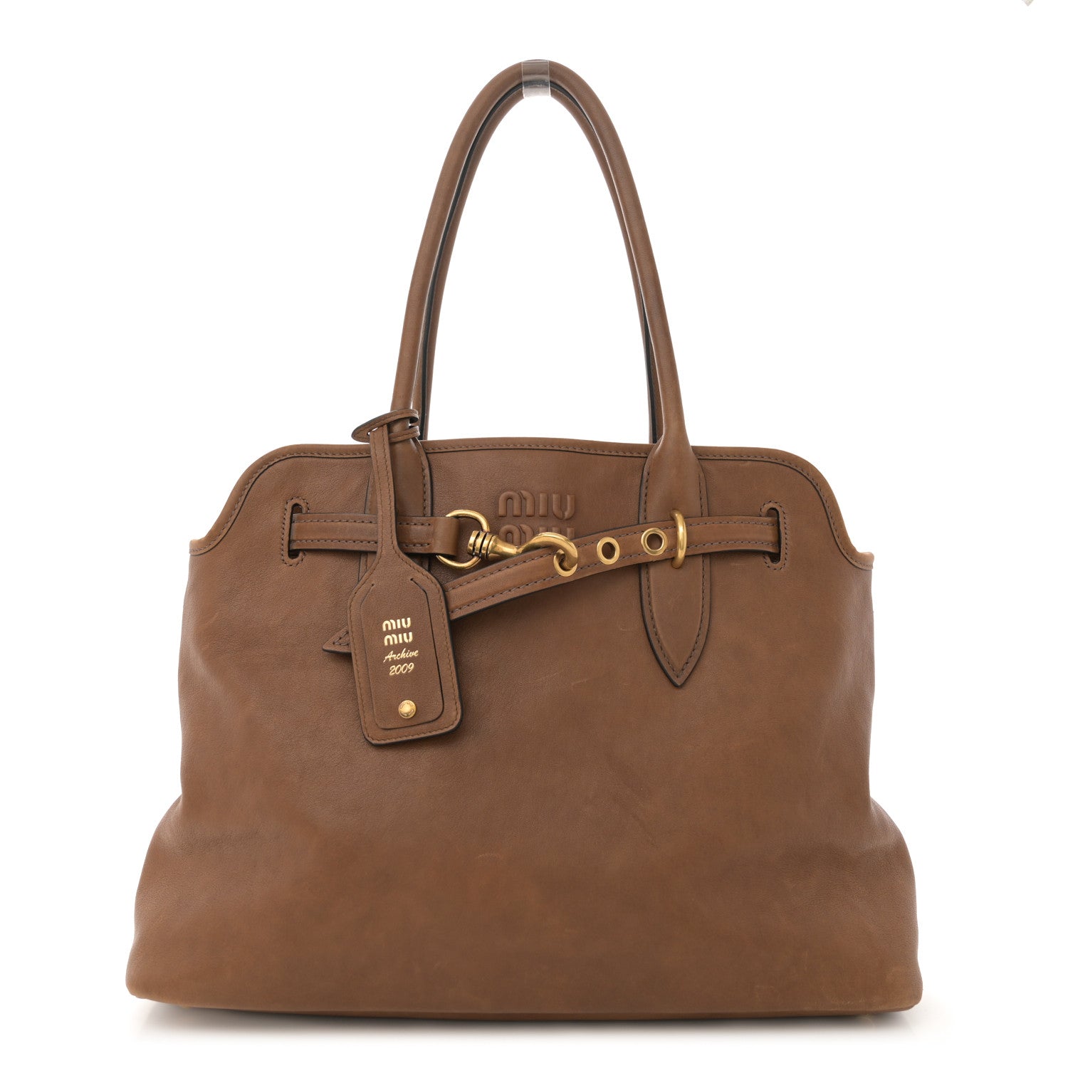 Miu Miu Nappa Medium Aventure Bag Rovere 1 of 13