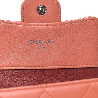 Chanel Lambskin Quilted Compact Flap Wallet Red 6 of 15