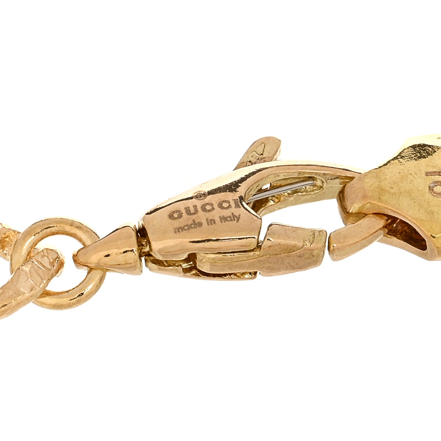 Gucci 18K Yellow Gold Diamond Amethyst Lion Head Bracelet 3 of 3