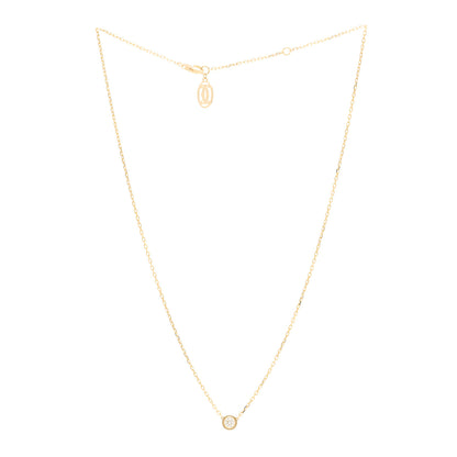Cartier 18K Yellow Gold Diamond LM D'Amour Pendant Necklace 3 of 5