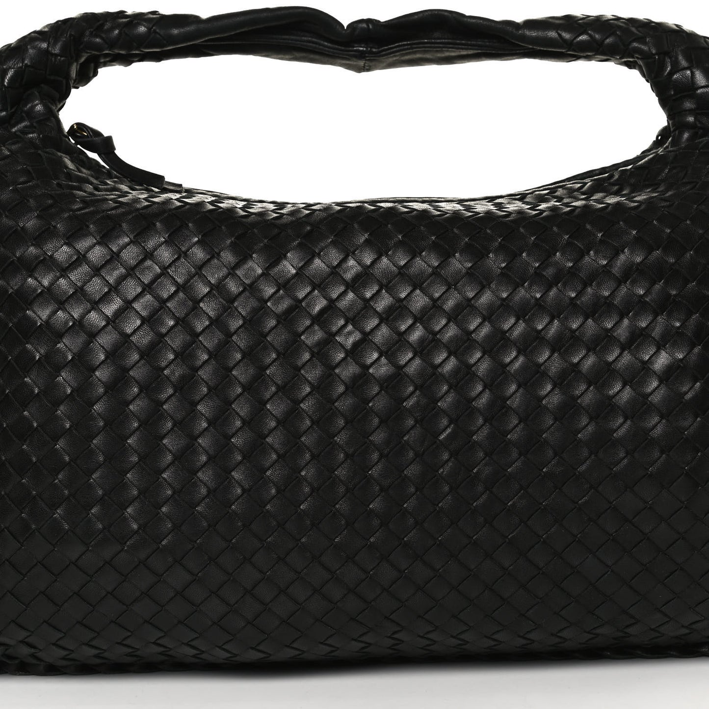 Nappa Intrecciato Large Veneta Hobo Black