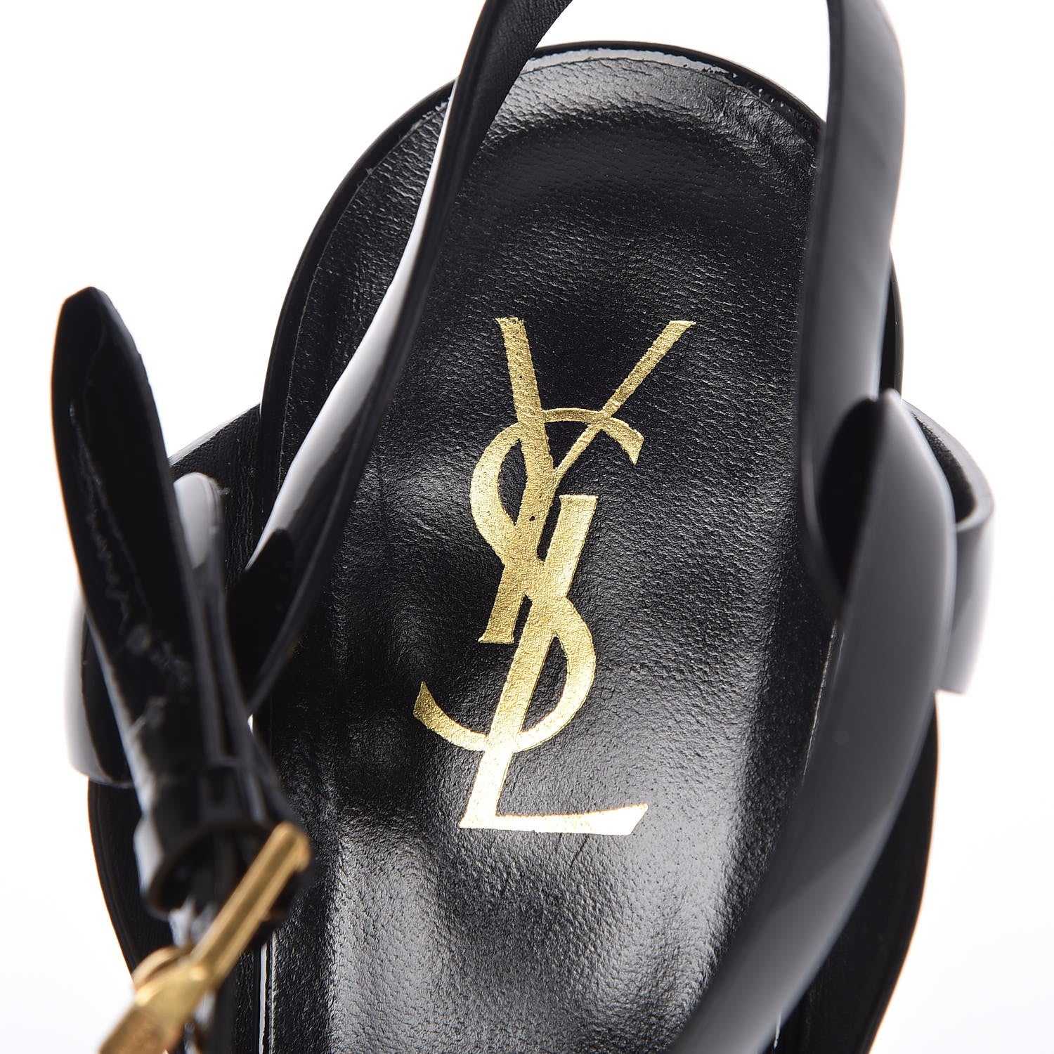 Saint Laurent Patent Tribute 105 Platform Sandals 40 Black 7 of 8