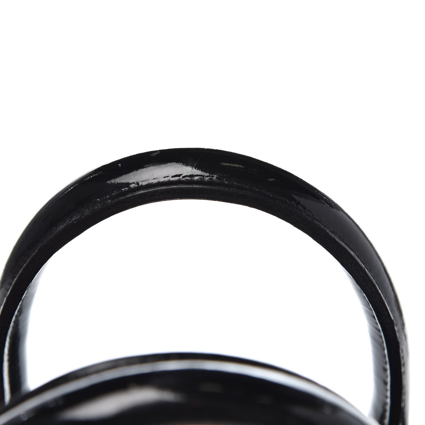 Caviar Patent Quilted Large Bowler Black