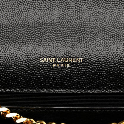 Saint Laurent Grain De Poudre Medium Classic Monogram Kate Tassel Satchel Black 6 of 13