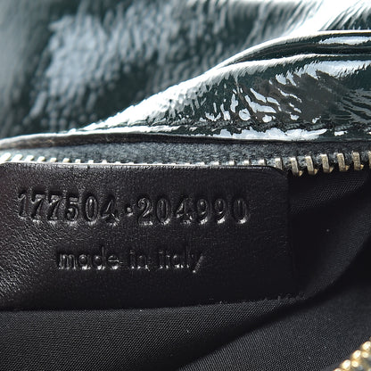 Saint Laurent Textured Patent Monogram Mini Wristlet Green 7 of 7