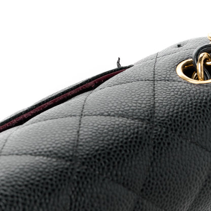 Chanel Caviar Quilted Jumbo Double Flap Black 13 of 14