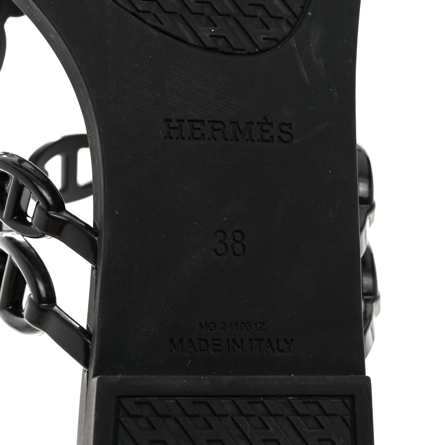 Rubber Chaine d'Ancre Island Sandals 38 Black