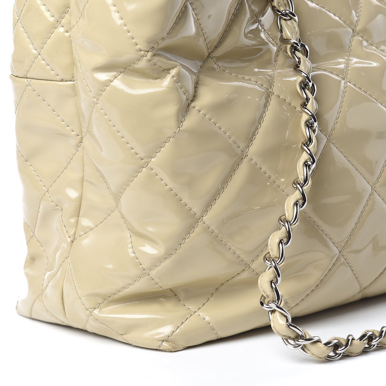 Chanel Vinyl Quilted Large In The Business Tote Beige 13 of 20