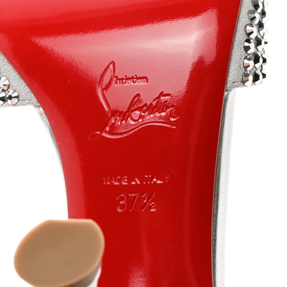 Christian Louboutin Suede Metallic Kid Lambskin Strass Mariza Is Back 85 Sandals 37.5 Silver 7 of 8