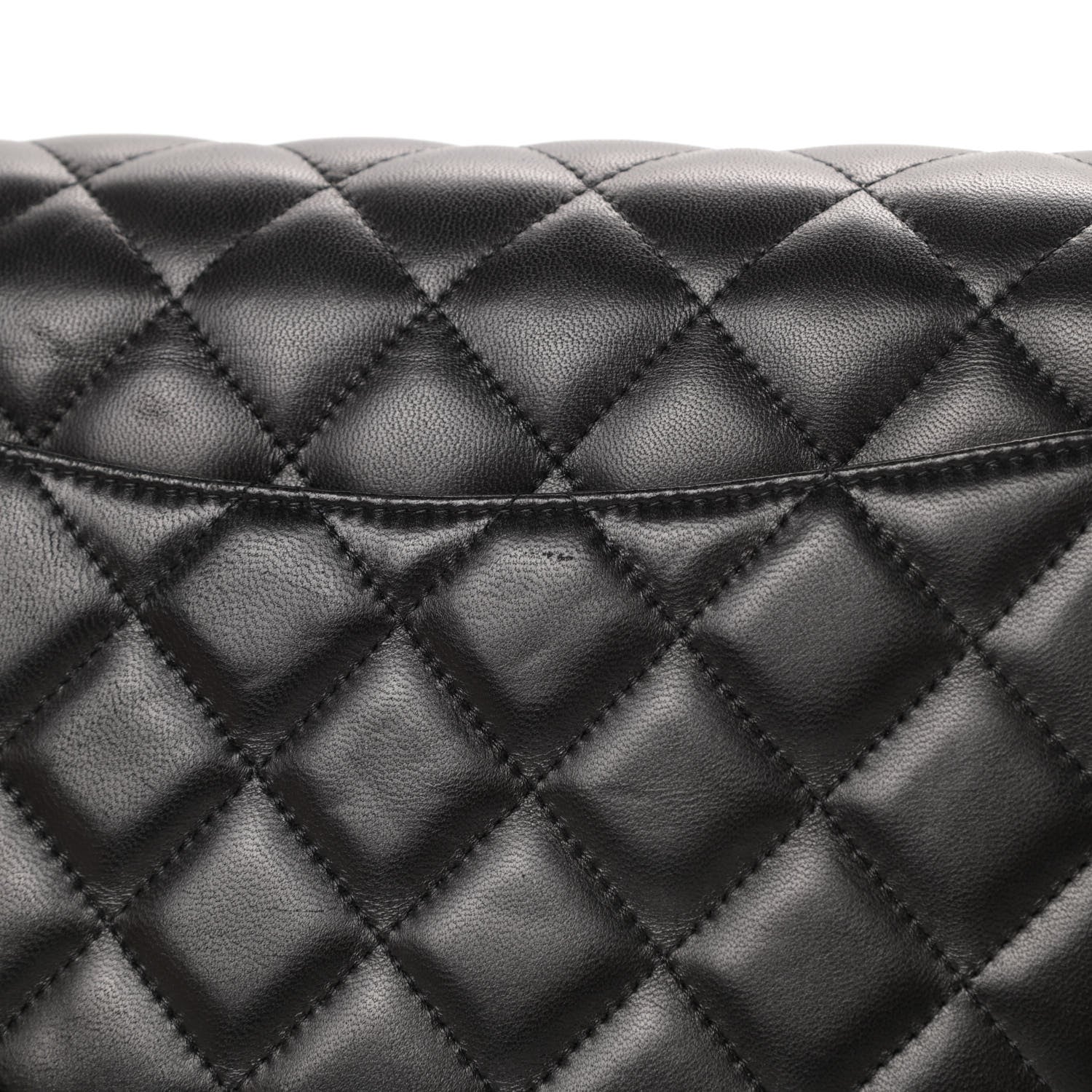 Chanel Lambskin Quilted Jumbo Double Flap Black 14 of 16