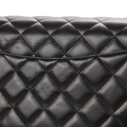 Chanel Lambskin Quilted Jumbo Double Flap Black 14 of 16