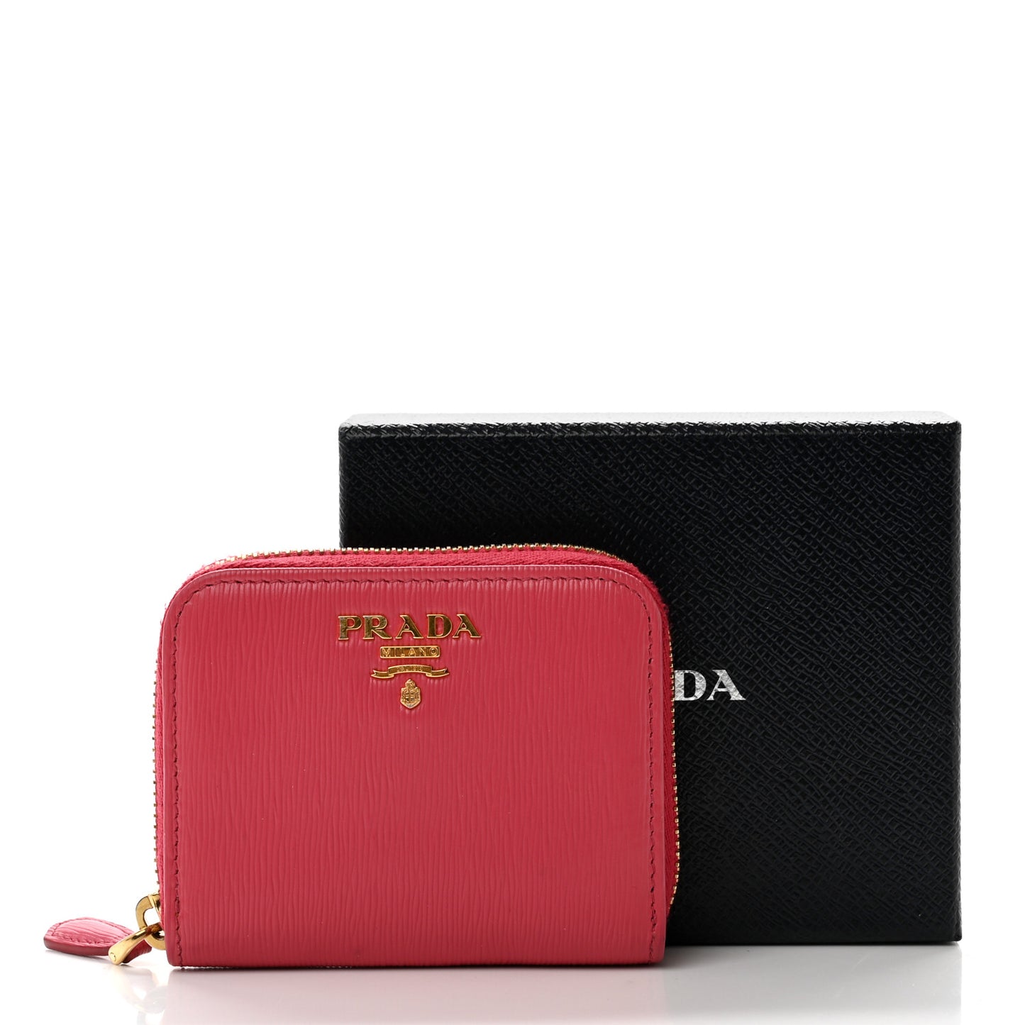 Saffiano Metal Zip Coin Purse Peonia