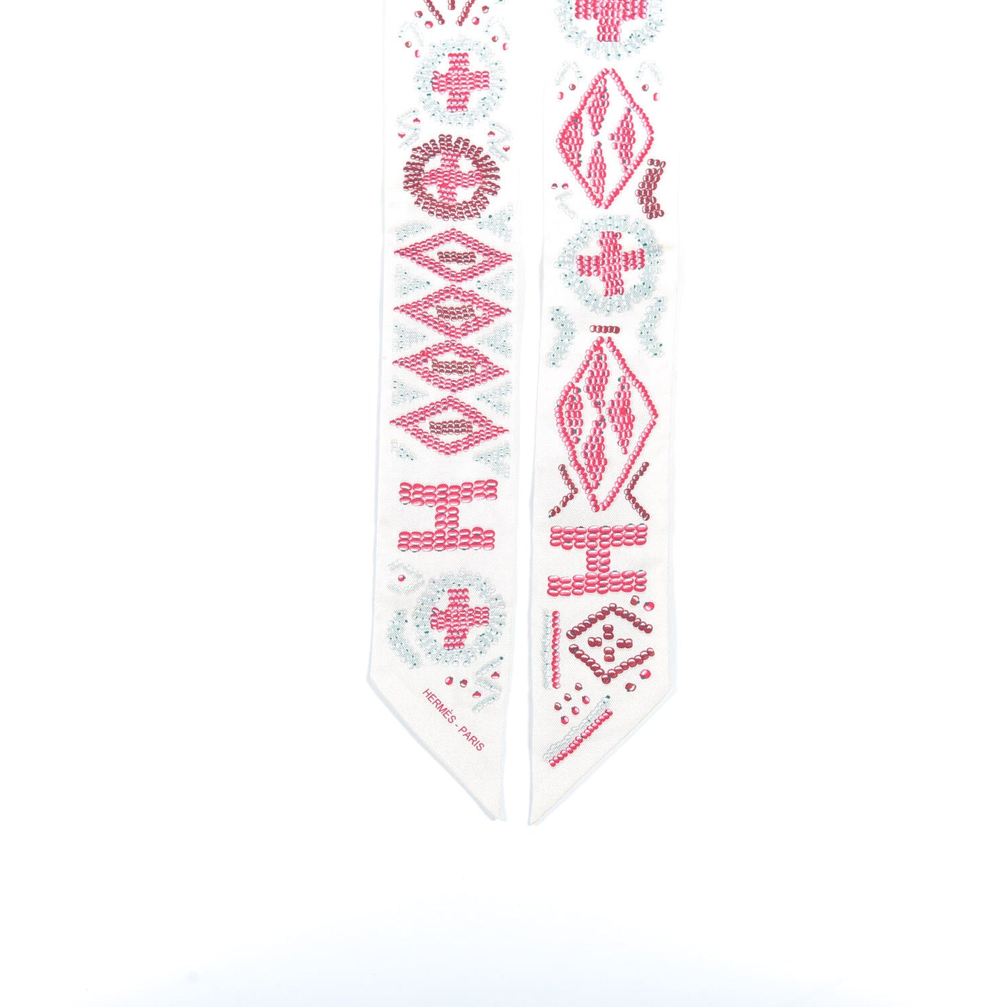 Silk Kelly En Perles Twilly Creme Framboise