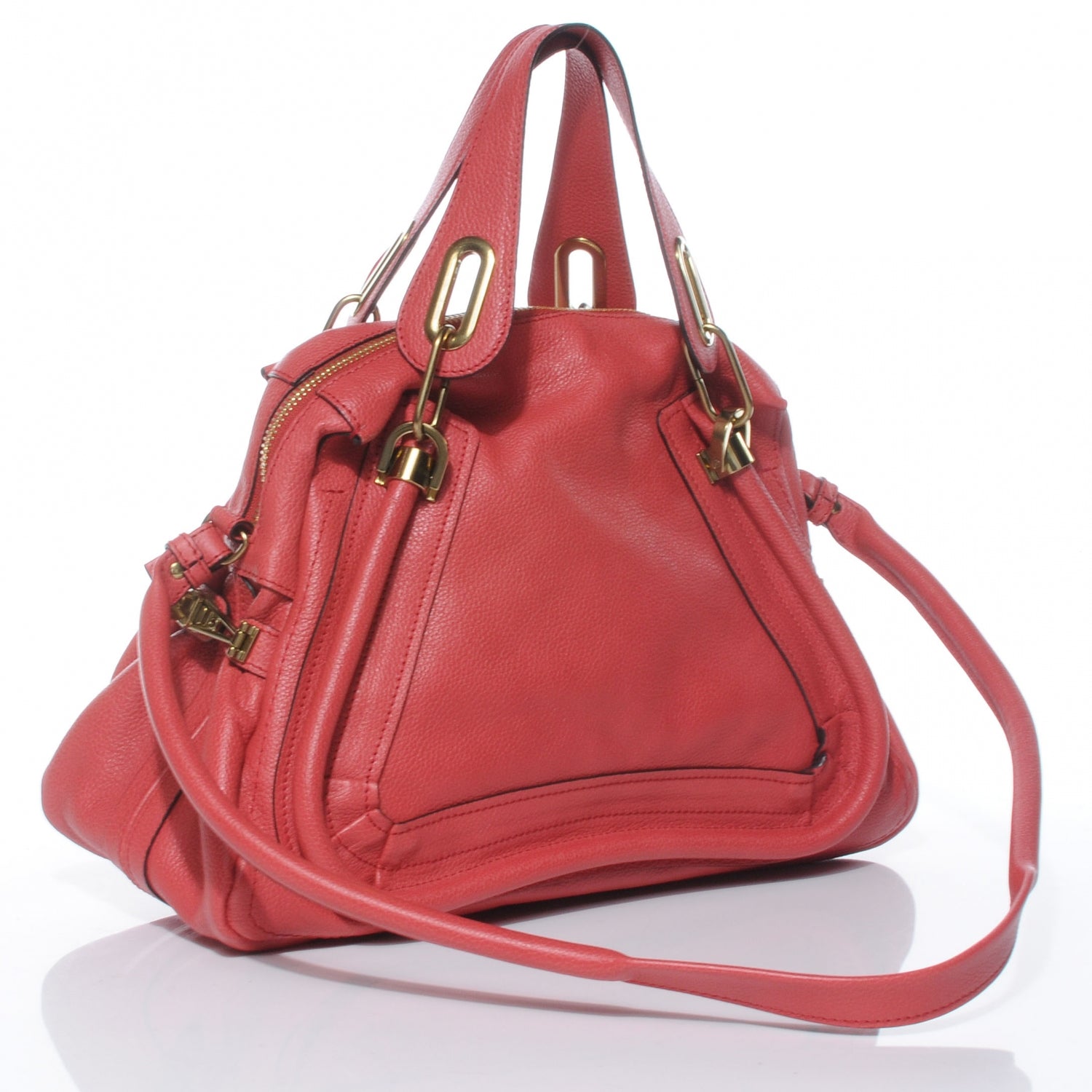 Chloe Calfskin Medium Paraty Scarlet Red 3 of 8