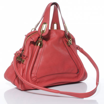 Chloe Calfskin Medium Paraty Scarlet Red 3 of 8
