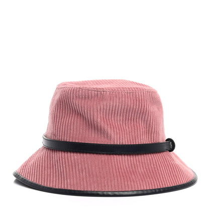 Gucci Lanzo Stretch Cord Azalea Calfskin Horsebit Bob Mulina Bucket Hat XL Lipstick Rose Blue 9 of 10