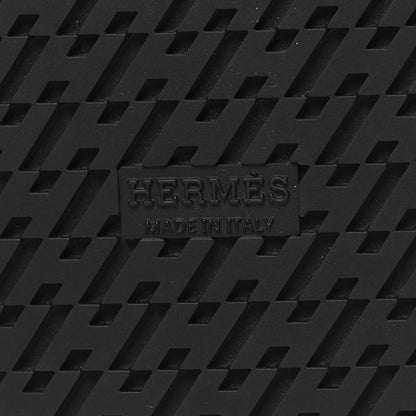 Hermes Calfskin Womens Chypre Sandals 39.5 Black 7 of 9