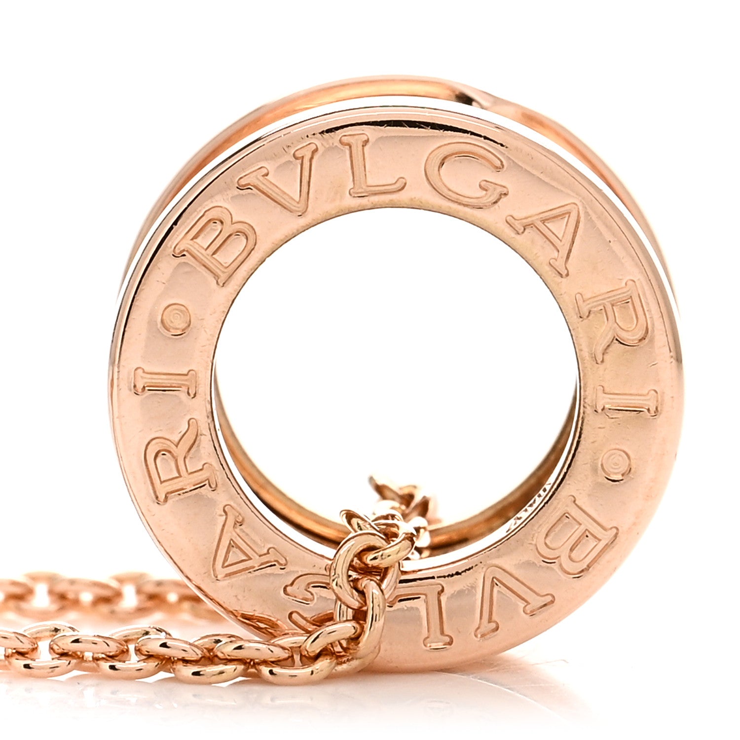 Bulgari 18K Rose Gold B.Zero1 Pendant Necklace 4 of 5