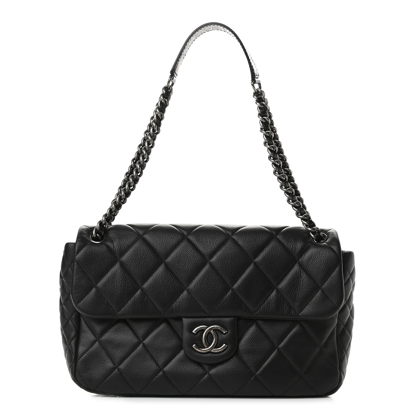 Caviar Quilted Coco Casual Flap Black