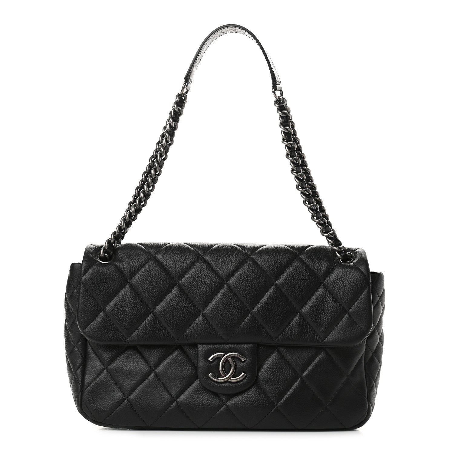 Chanel Caviar Quilted Coco Casual Flap Black 1 of 9