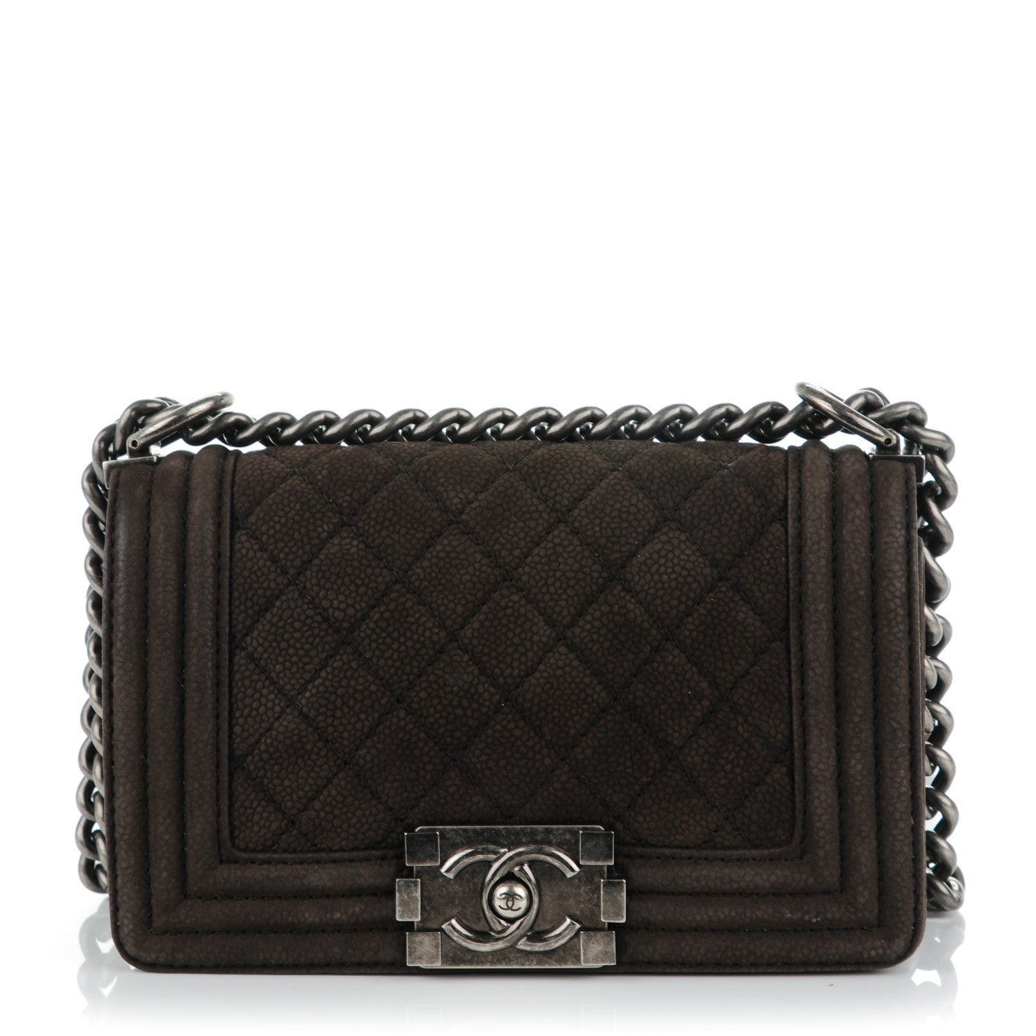 Chanel Iridescent Caviar Quilted Small Boy Flap Dark Grey 1 of 8