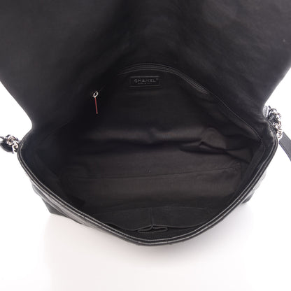 Chanel Grained Calfskin Stitched Medium Braided With Style Flap Black 5 of 10