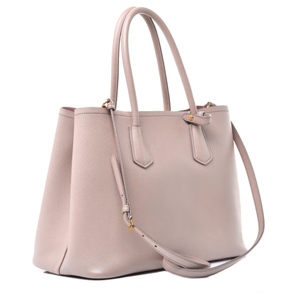 Prada Saffiano Cuir Medium Double Bag Cammeo Rosa 3 of 9