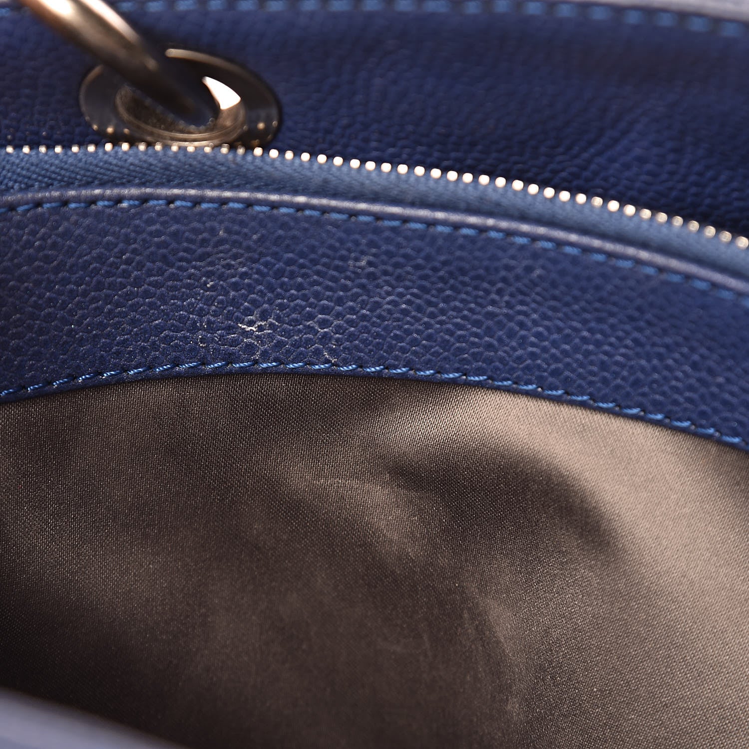 Chanel Caviar Quilted Grand Shopping Tote GST Dark Blue 22 of 22