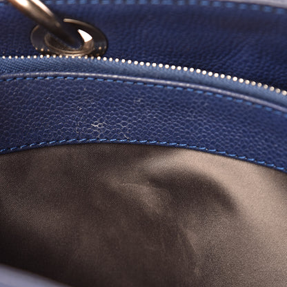 Chanel Caviar Quilted Grand Shopping Tote GST Dark Blue 22 of 22