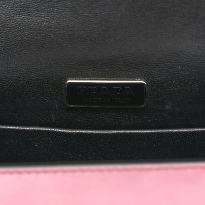 Prada Metallic Vitello Saffiano Cahier Bag Ibisco Black 6 of 9