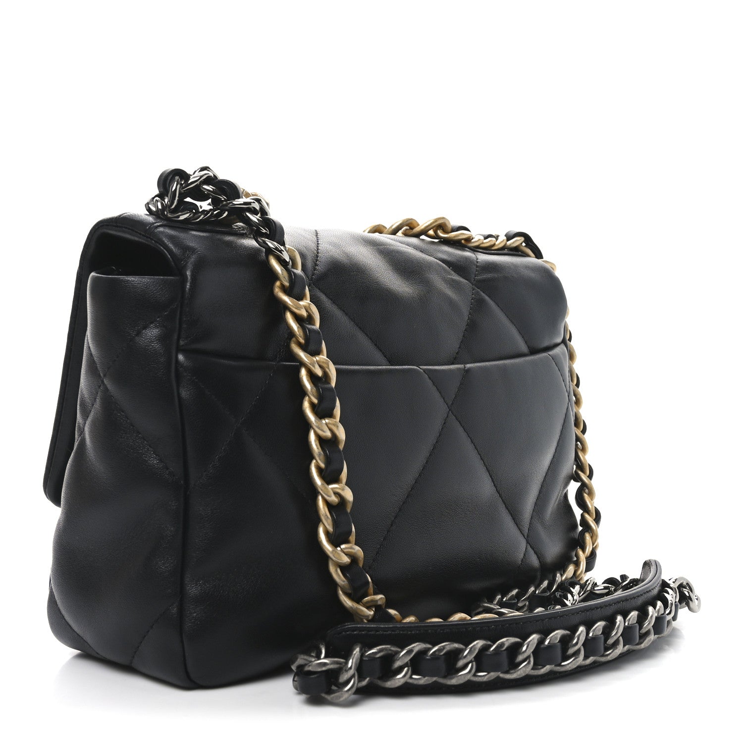 Chanel Lambskin Quilted Medium Chanel 19 Flap Black 2 of 9