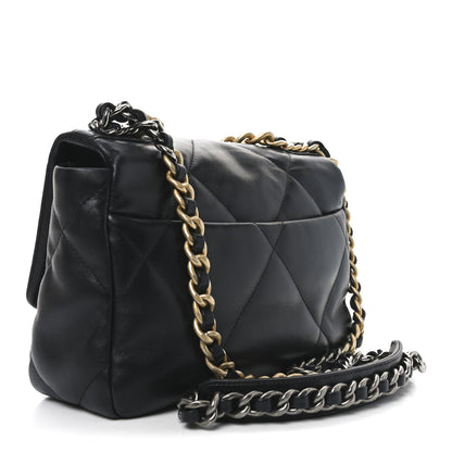 Chanel Lambskin Quilted Medium Chanel 19 Flap Black 2 of 9