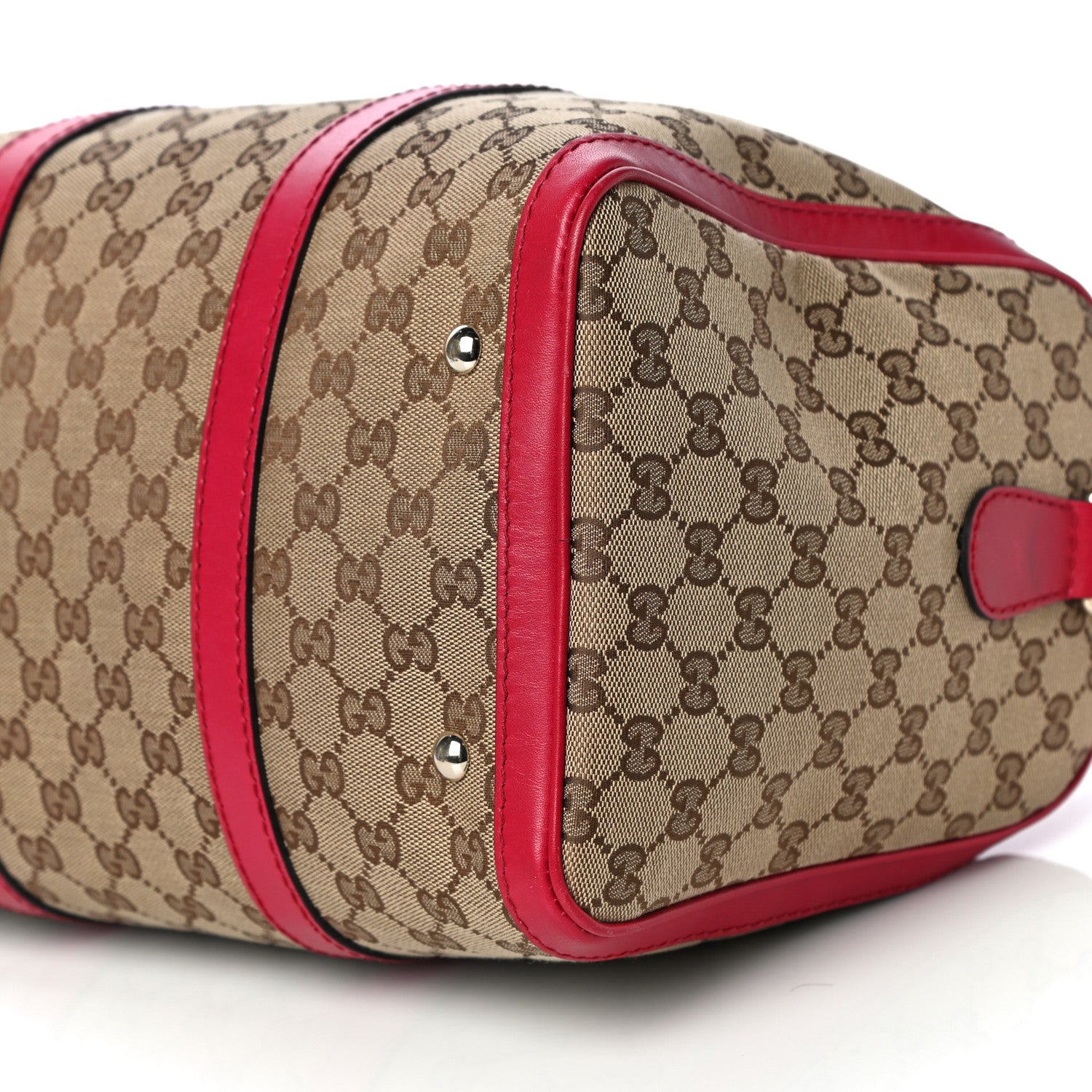 Gucci Monogram Medium Joy Boston Hibiscus Red 10 of 11