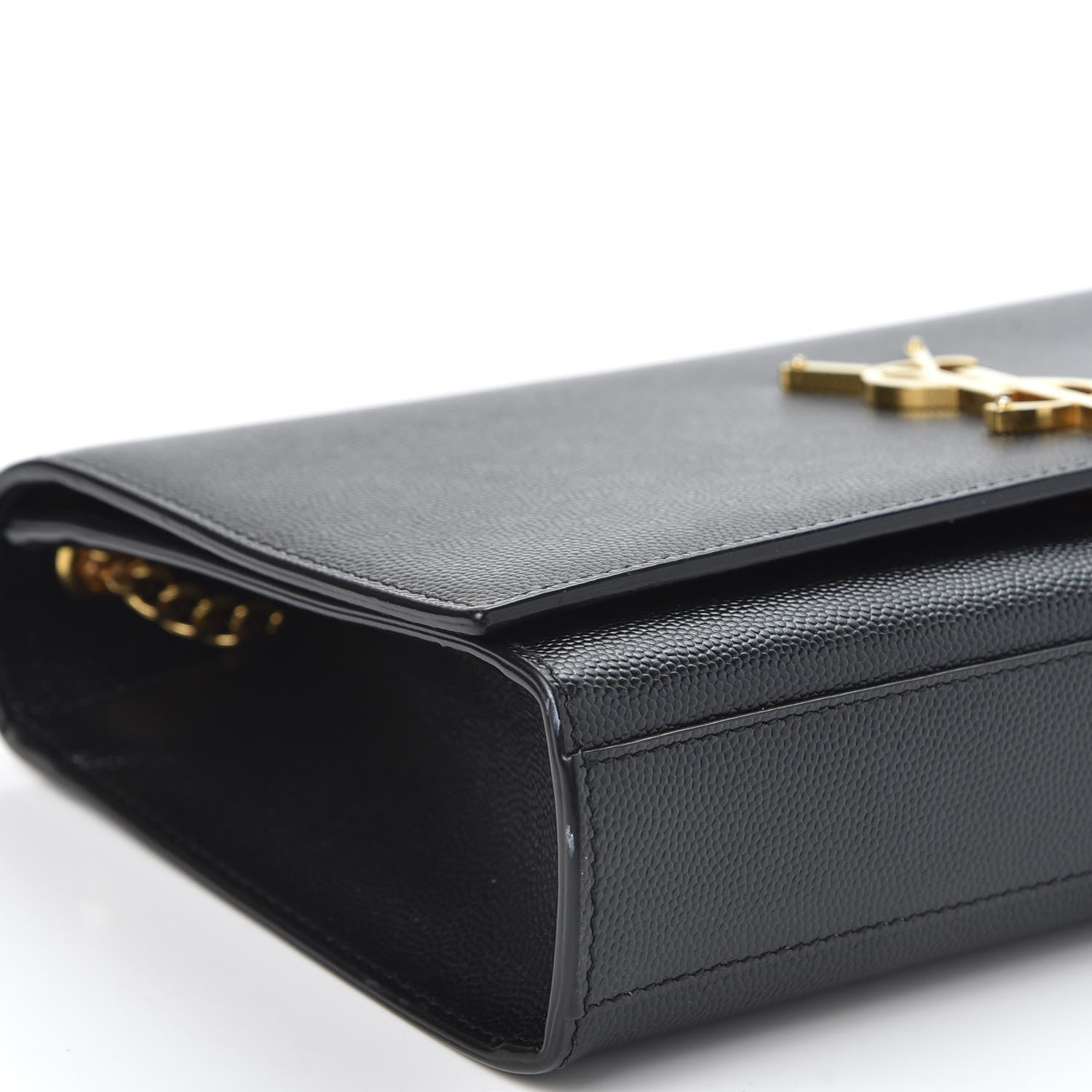 Saint Laurent Grain De Poudre Medium Classic Monogram Kate Satchel Black 5 of 9