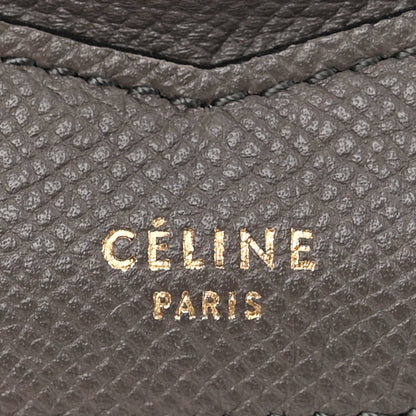 Celine Grained Calfskin Medium Trotteur Light Anthracite 6 of 14