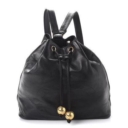 Chanel Lambskin CC Drawstring Backpack Black 1 of 15