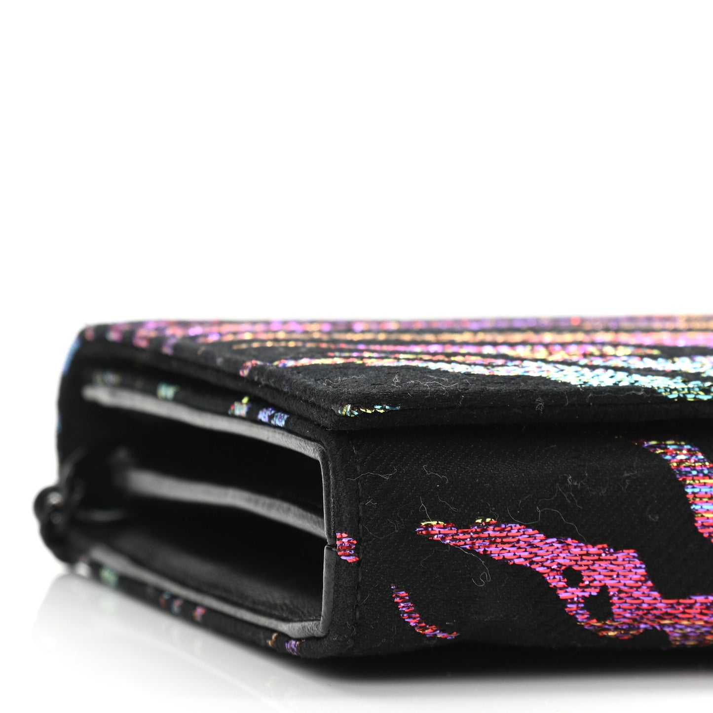 Tiger Burnout Monogram Chain Wallet Multicolor