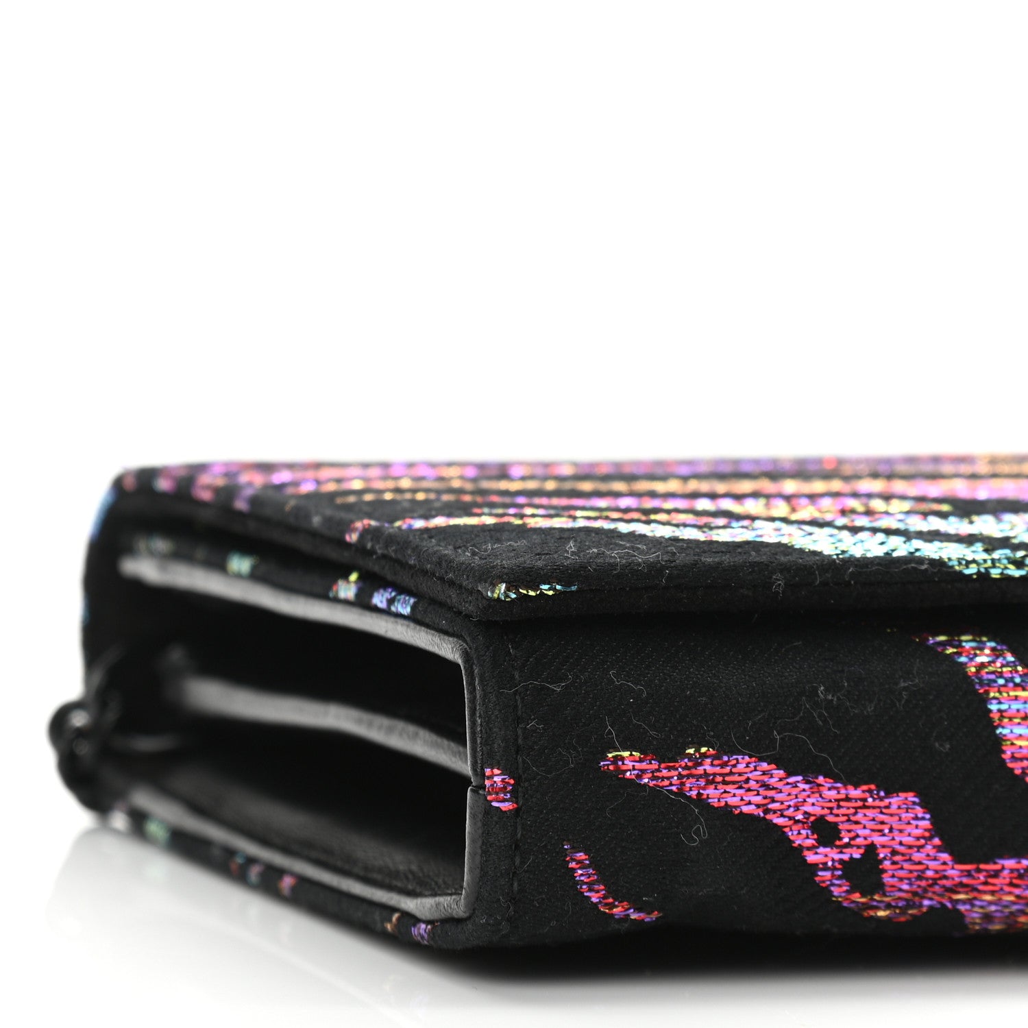 Saint Laurent Tiger Burnout Monogram Chain Wallet Multicolor 9 of 10