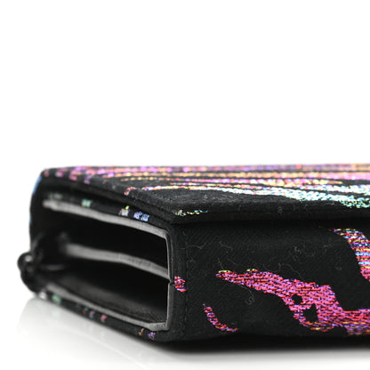 Saint Laurent Tiger Burnout Monogram Chain Wallet Multicolor 9 of 10