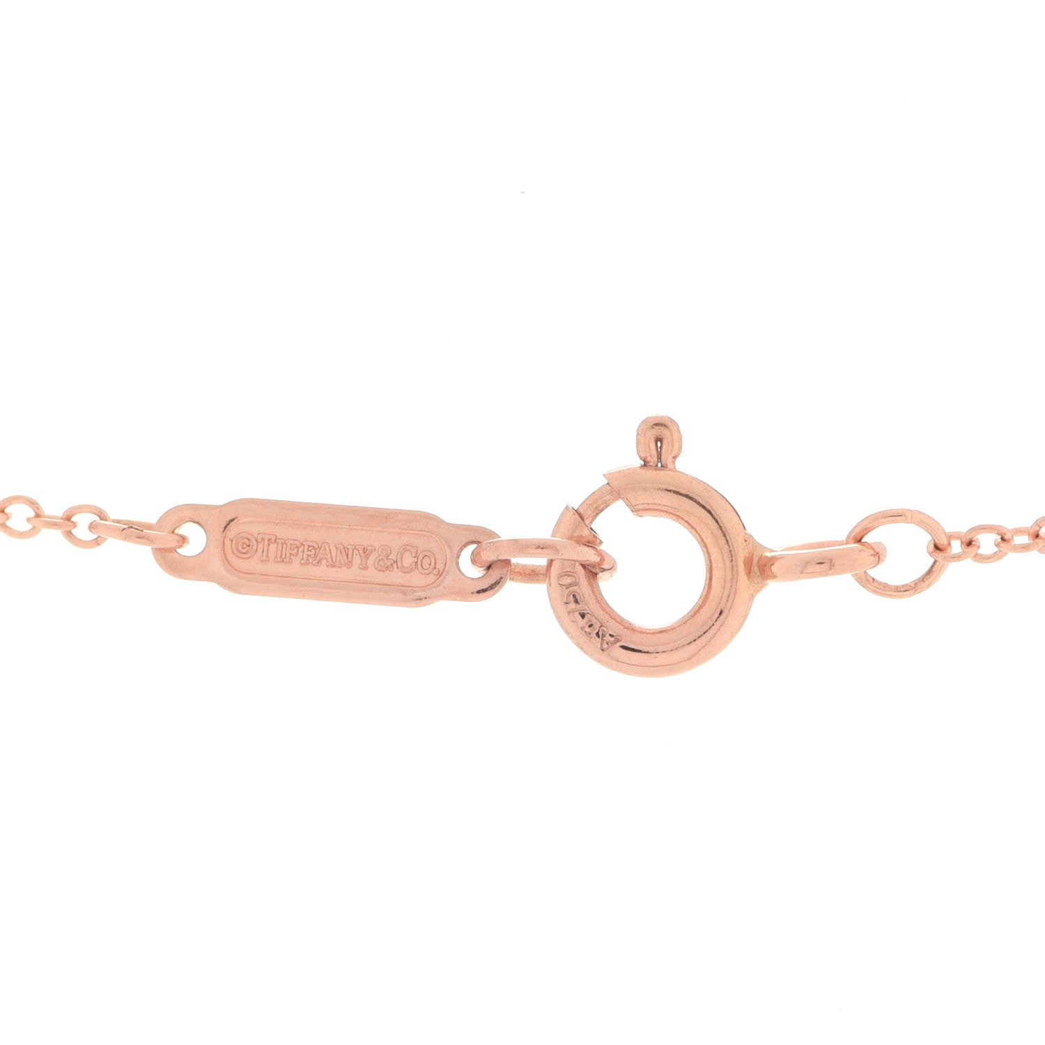 Tiffany 18K Rose Gold Diamond Atlas Pierced Pendant Necklace 7 of 7
