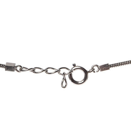 Chanel Baguette Crystal CC Necklace Silver 4 of 4