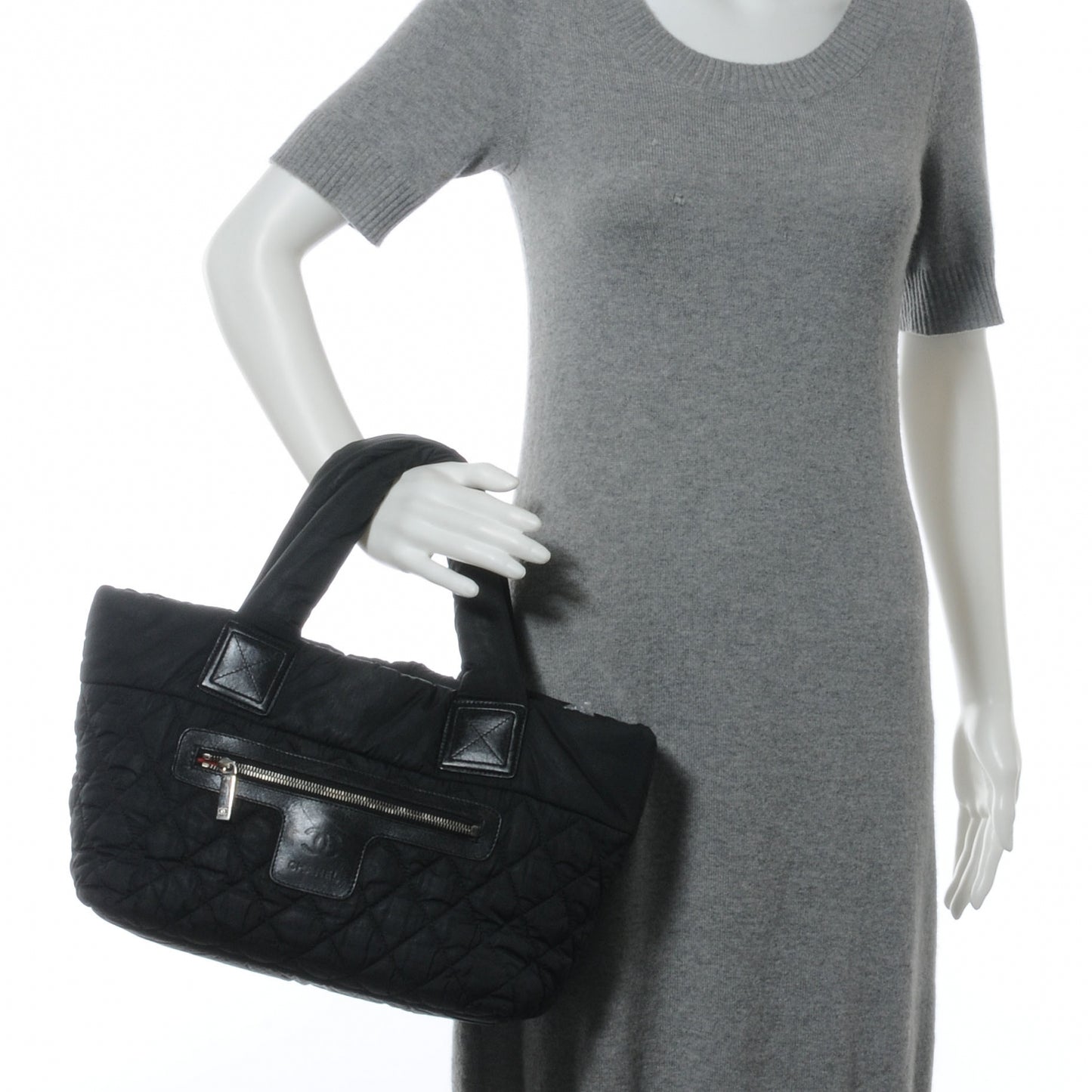 Small Nylon Coco Cocoon Tote Black
