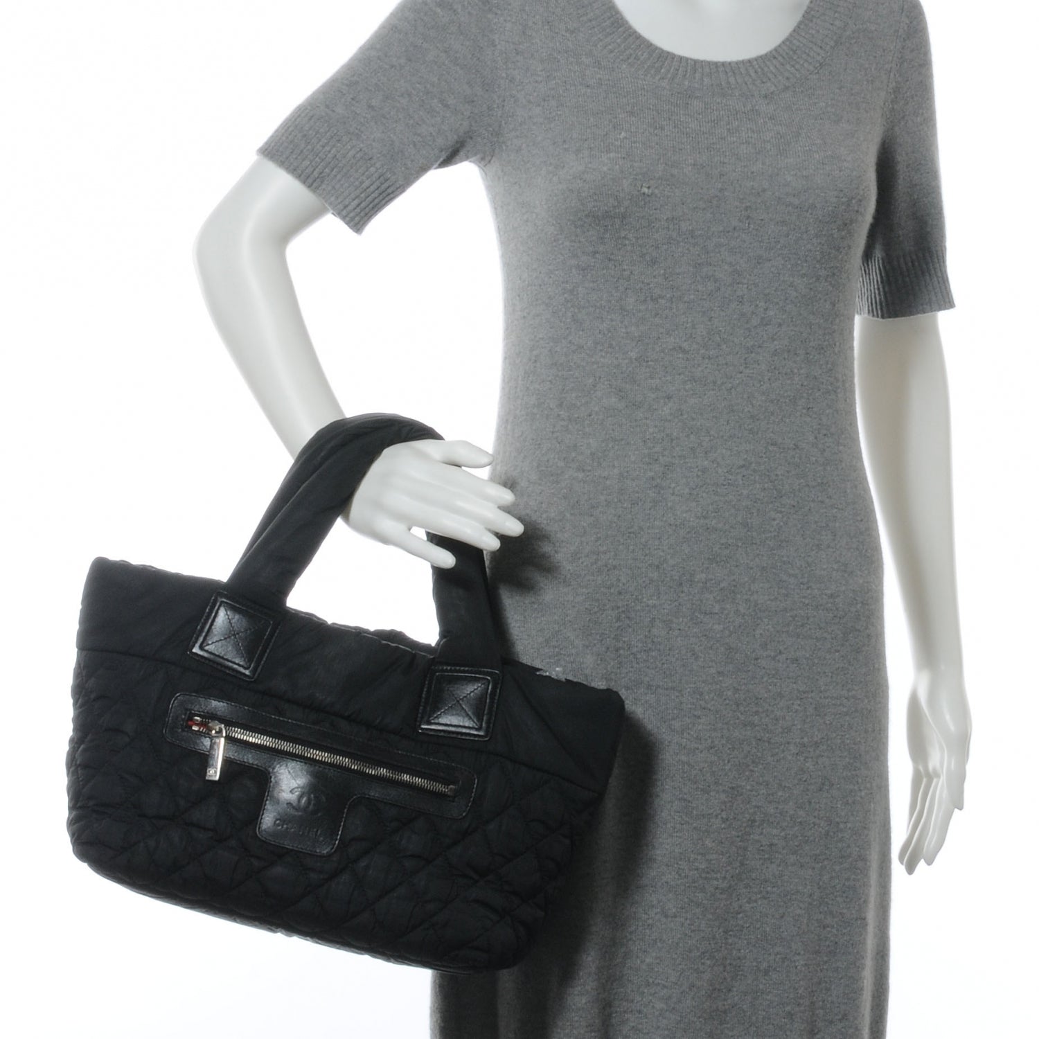Chanel Small Nylon Coco Cocoon Tote Black 2 of 7